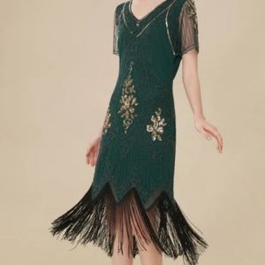Vintage Paisley Fringe Dress